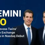 Winklevoss twins celebrate Gemini IPO debut on Nasdaq as GEMI stock price surges in first day of trading.