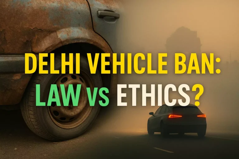 Delhi Vehicle Ban: Law vs Ethics? Old vs New Vehicles and Pollution in Delhi